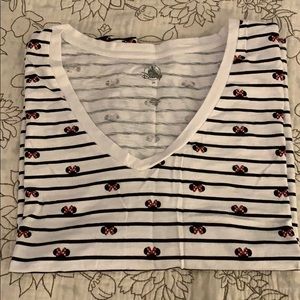 Disney Minnie Mouse Icon Striped T-Shirt